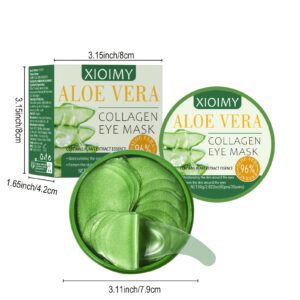 60 masques raffermissant pour les yeux au collagène et à l'aloe vera